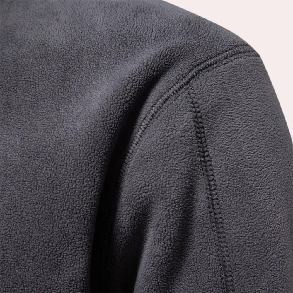 Heren Sweater Halve Rits Losse Fit Opstaande Kraag