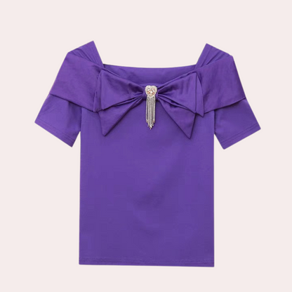 Dames Blouse Satijn Elegante Vrouwelijke Top