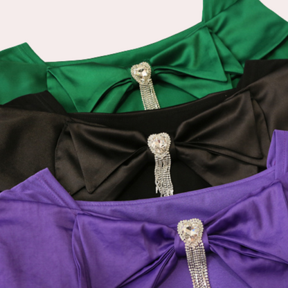 Dames Blouse Satijn Elegante Vrouwelijke Top