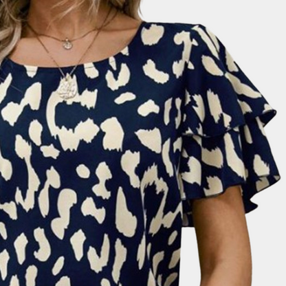 Dames Blouse Elegante Katoenen Stijlvolle Vrouw