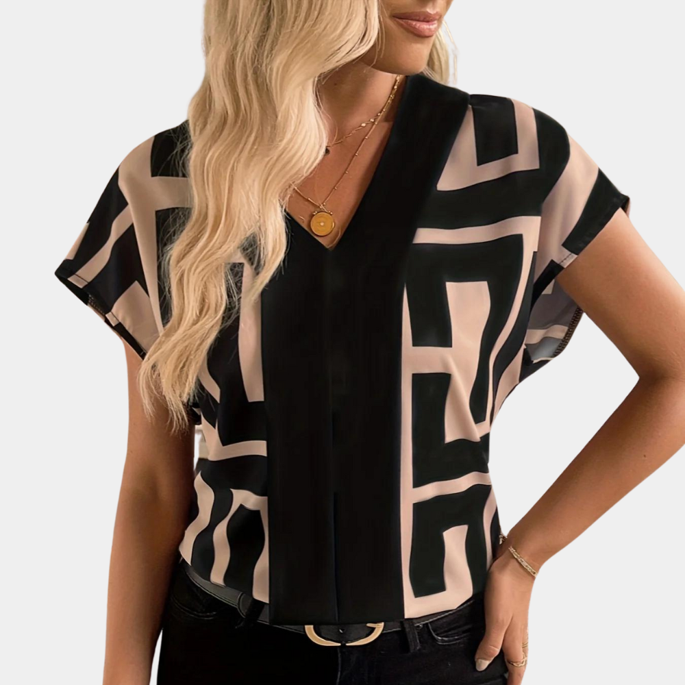 Dames Top met Grafische Print Stijlvol Design
