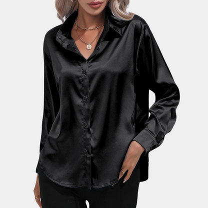 Dames Blouse Satijnen Elegante Stijl voor Vrouw