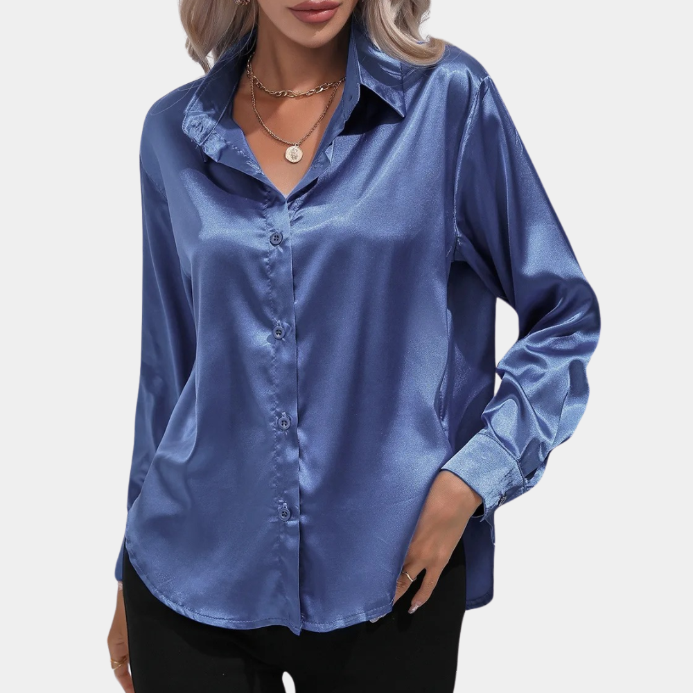 Dames Blouse Satijnen Elegante Stijl voor Vrouw