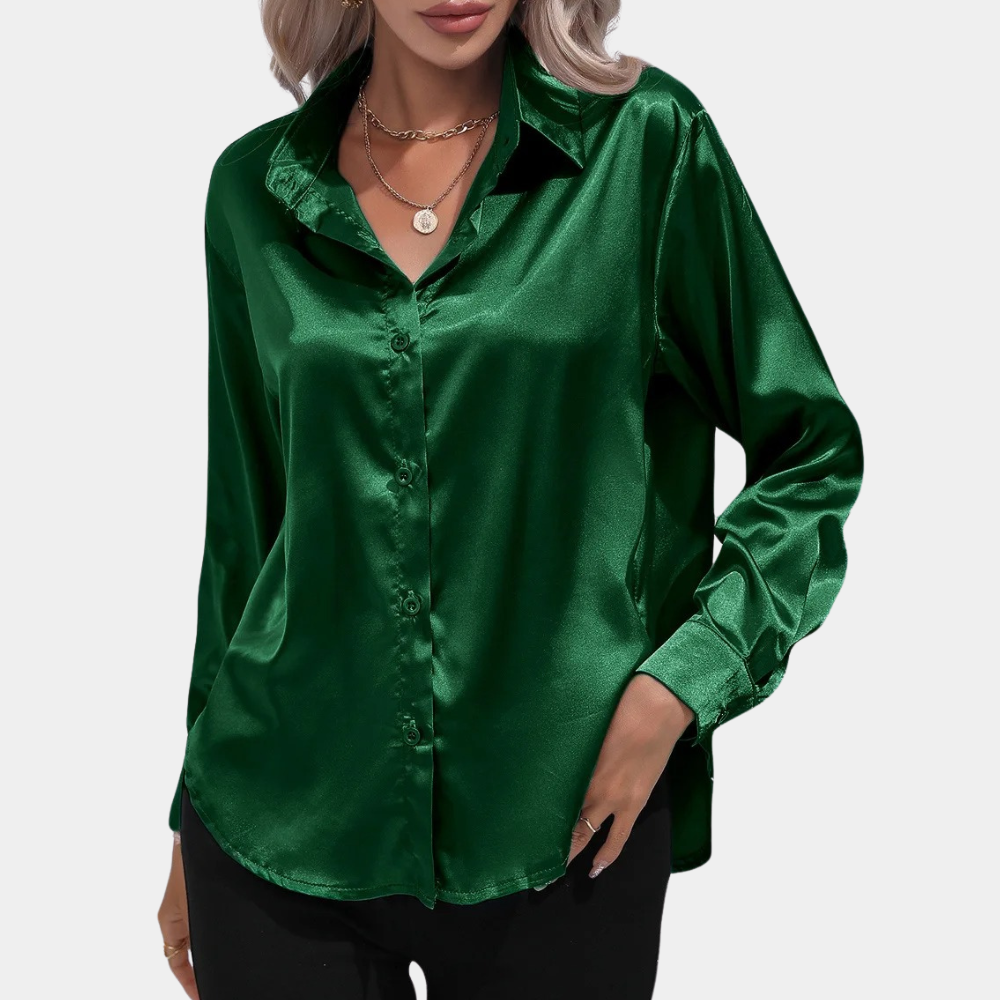 Dames Blouse Satijnen Elegante Stijl voor Vrouw