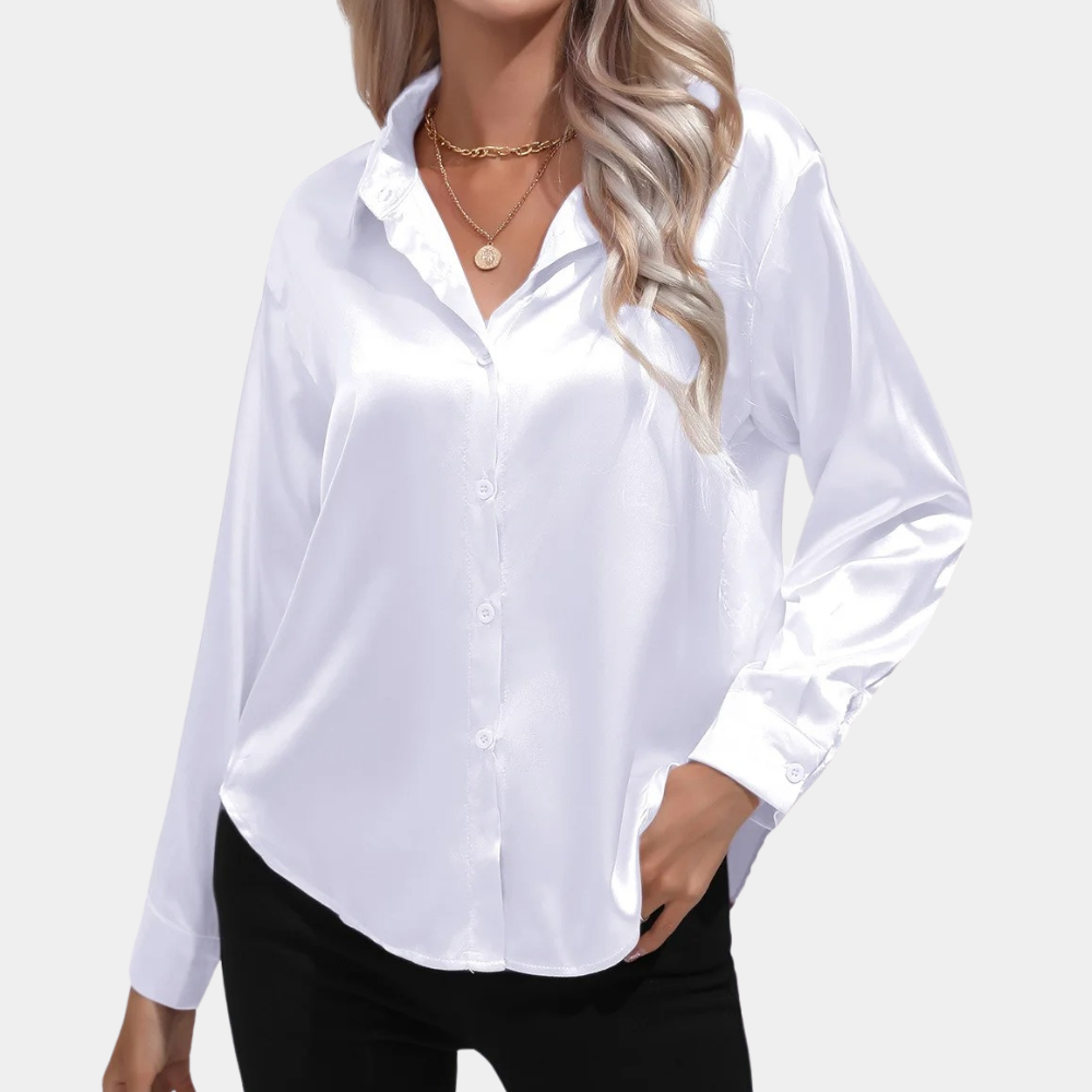 Dames Blouse Satijnen Elegante Stijl voor Vrouw - StudioMarella