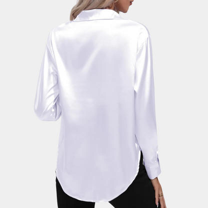 Dames Blouse Satijnen Elegante Stijl voor Vrouw