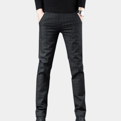 Heren Broek Zwart Slim Fit Modern Stijl - StudioMarella