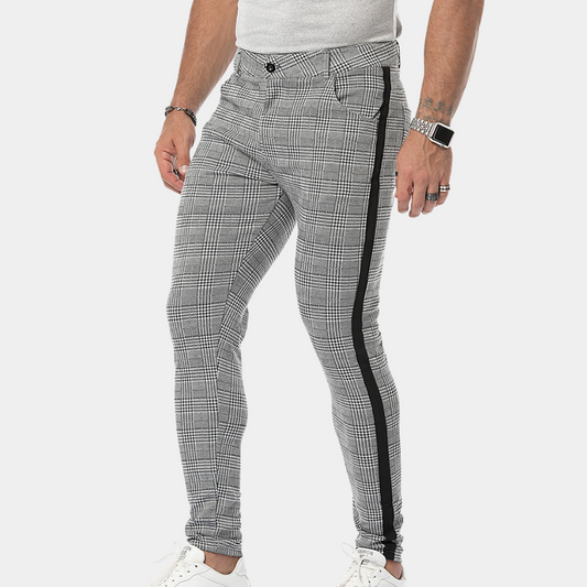 Geruite Herenbroek Slim Fit Stijlvol - StudioMarella