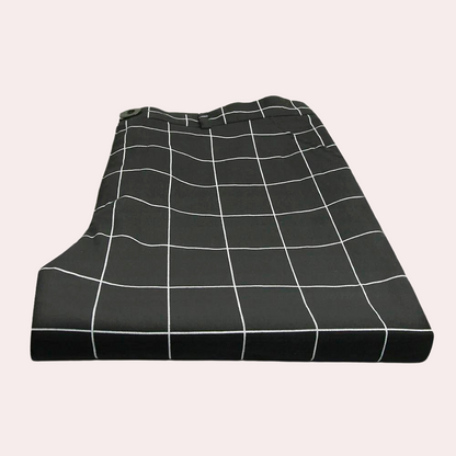 Heren Slimfit Geruite Broek Zwart Grijs