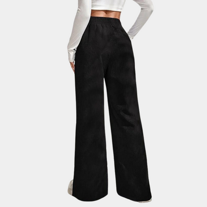 Dames Loungebroek Zacht Ribfluweel Comfortabele Joggingbroek