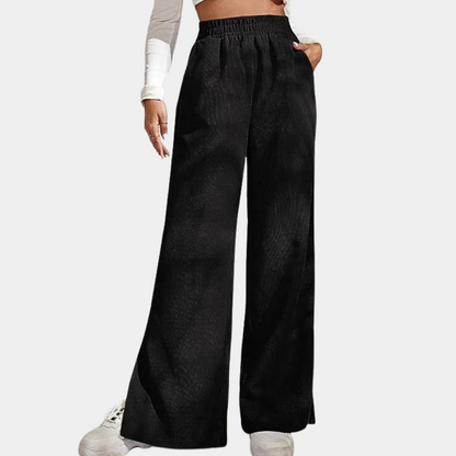 Dames Loungebroek Zacht Ribfluweel Comfortabele Joggingbroek - StudioMarella