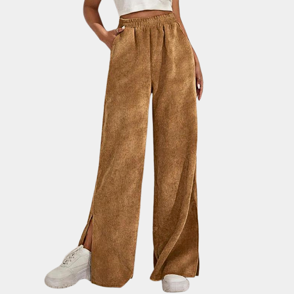 Dames Loungebroek Zacht Ribfluweel Comfortabele Joggingbroek