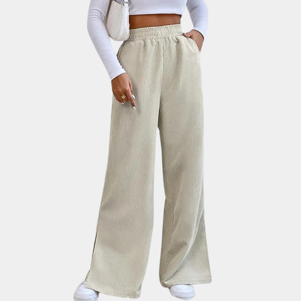 Dames Loungebroek Zacht Ribfluweel Comfortabele Joggingbroek