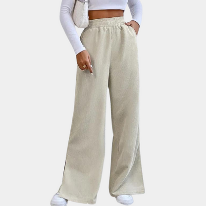 Dames Loungebroek Zacht Ribfluweel Comfortabele Joggingbroek