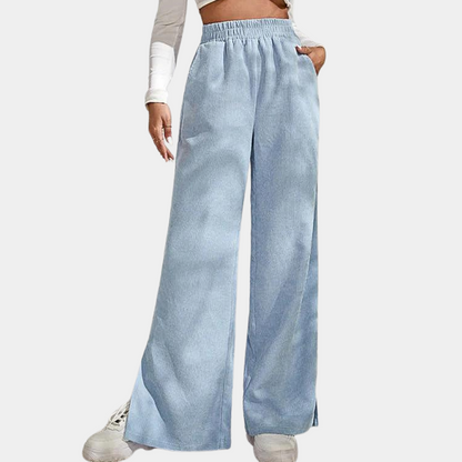 Dames Loungebroek Zacht Ribfluweel Comfortabele Joggingbroek