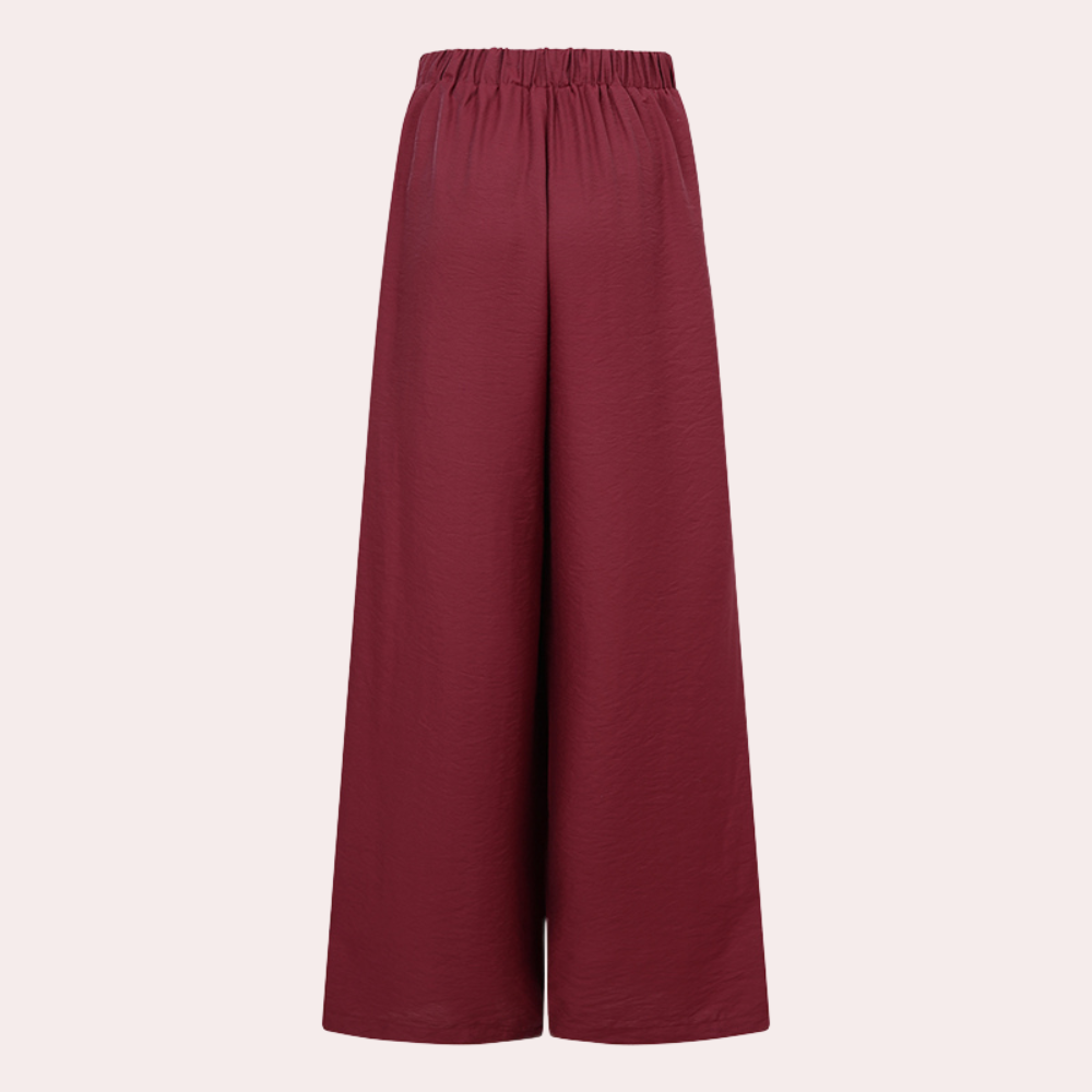 Dames Lange Palazzo Broek Zomerse Stijl Elegante Witte Broek