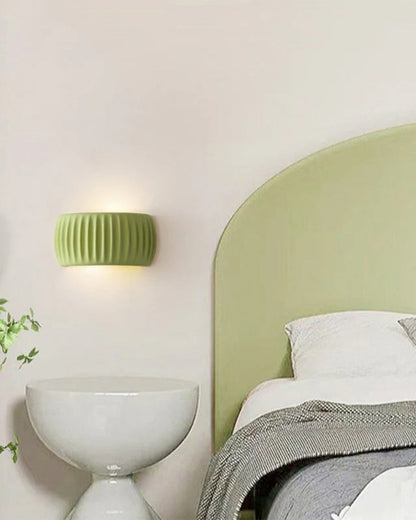 Wandlamp met Golvende Textuur in Natuurlijke Aardtinten voor Sfeervolle Verlichting | Moderne Wandverlichting Ambachtelijk Design Warm Licht Omhoog en Omlaag