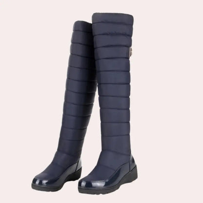 Overknee Laarzen Warm Zwart van Leer