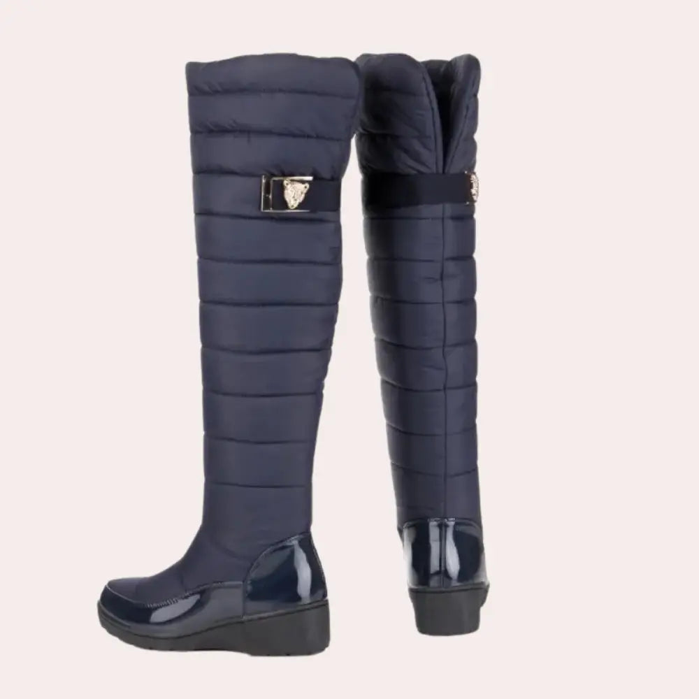 Overknee Laarzen Warm Zwart van Leer