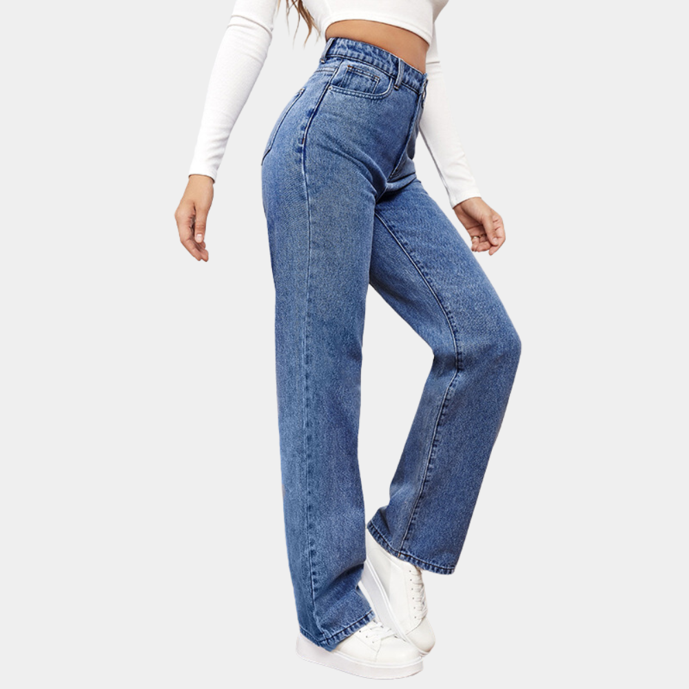 Dames Jeans Wide Leg Comfortabel Zomer Broek
