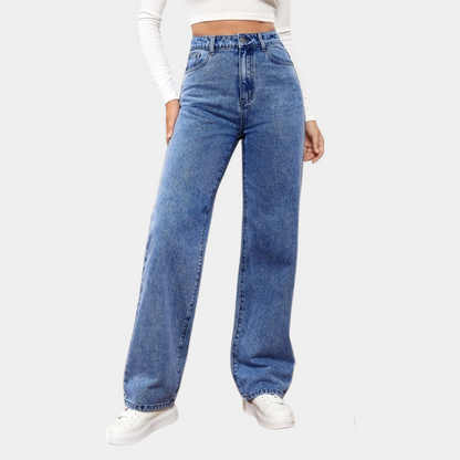 Dames Jeans Wide Leg Comfortabel Zomer Broek