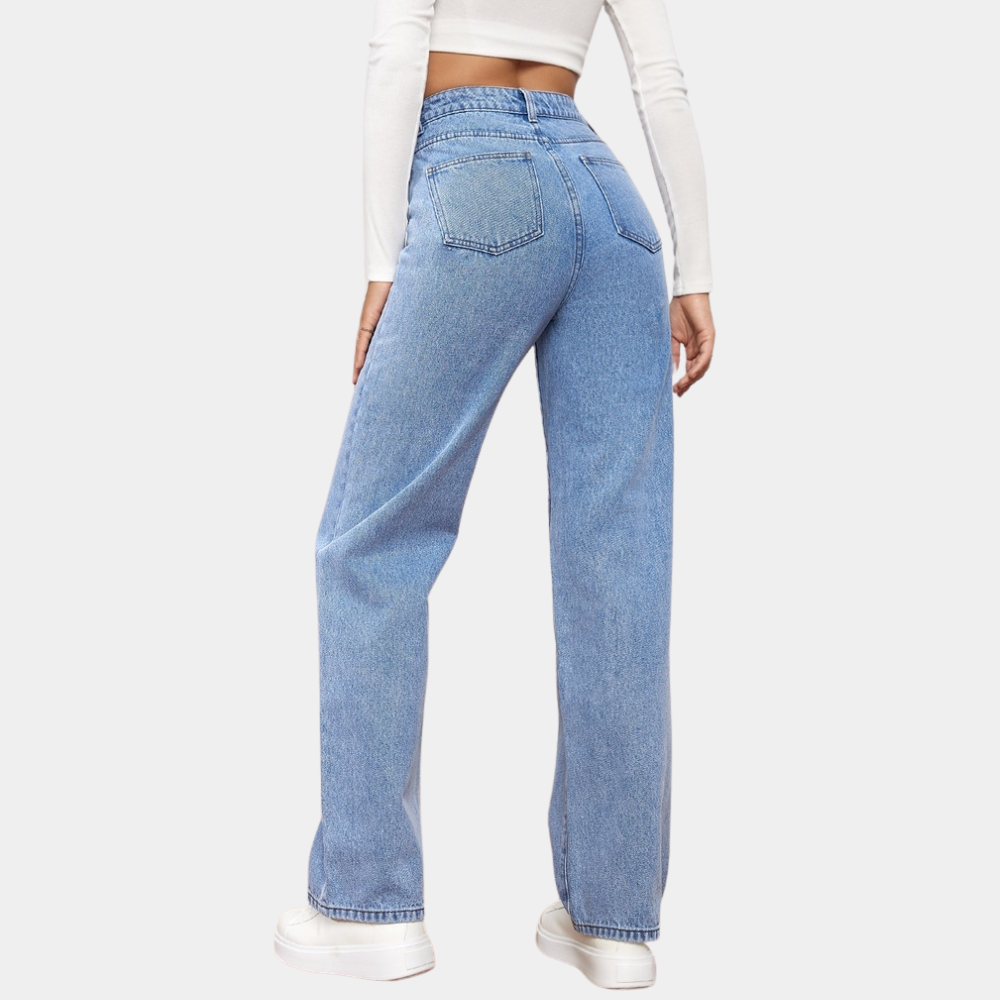Dames Jeans Wide Leg Comfortabel Zomer Broek