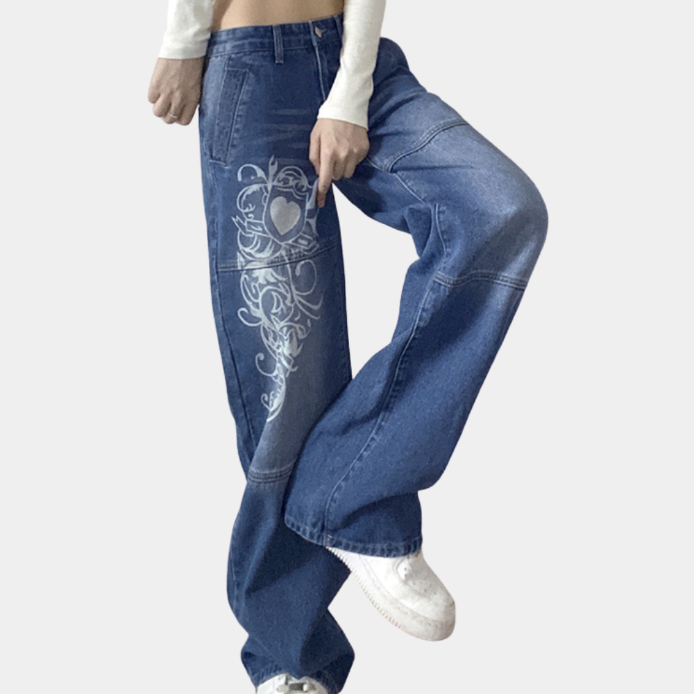 Dames Jeans Wide Leg Zomer Broek Comfortabel