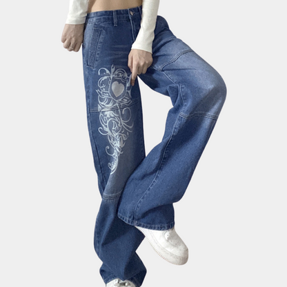 Dames Jeans Wide Leg Zomer Broek Comfortabel