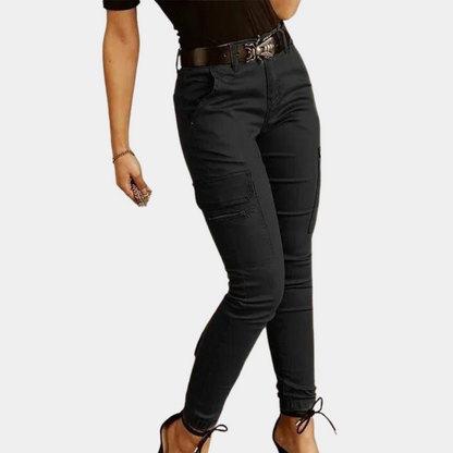 Dames Cargo Broek Stretch Stof Skinny Fit - StudioMarella