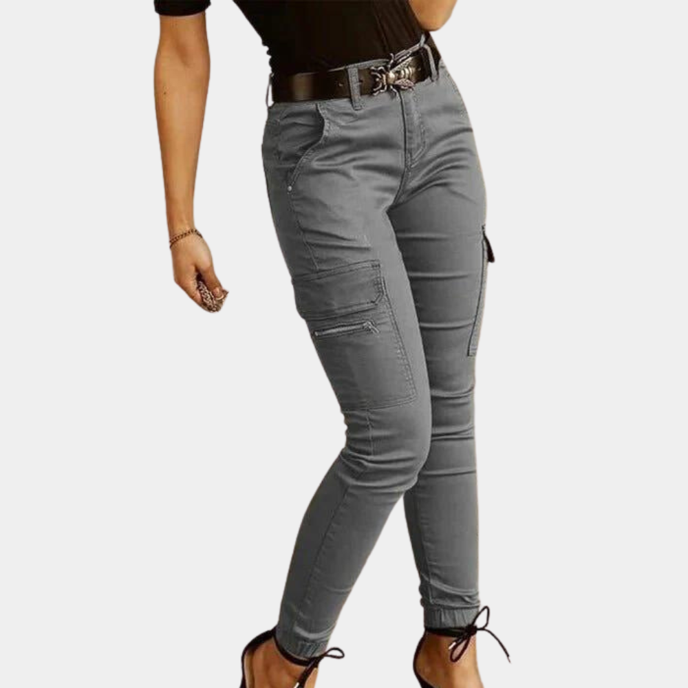 Dames Cargo Broek Stretch Stof Skinny Fit