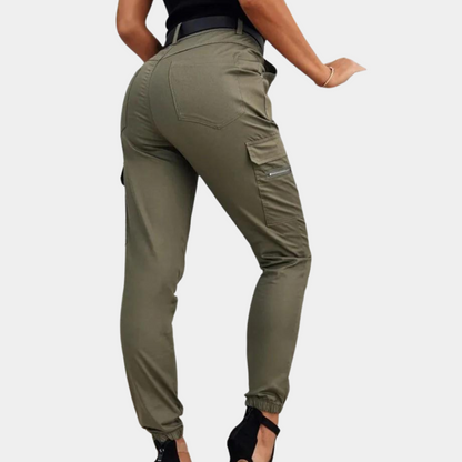 Dames Cargo Broek Stretch Stof Skinny Fit