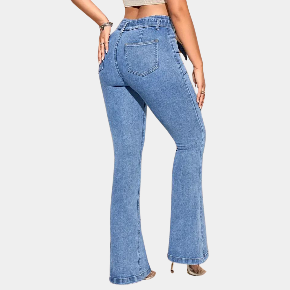 Dames Jeans Wijd Been Hoge Kwaliteit Comfortabel