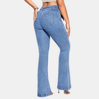 Dames Jeans Wijd Been Hoge Kwaliteit Comfortabel