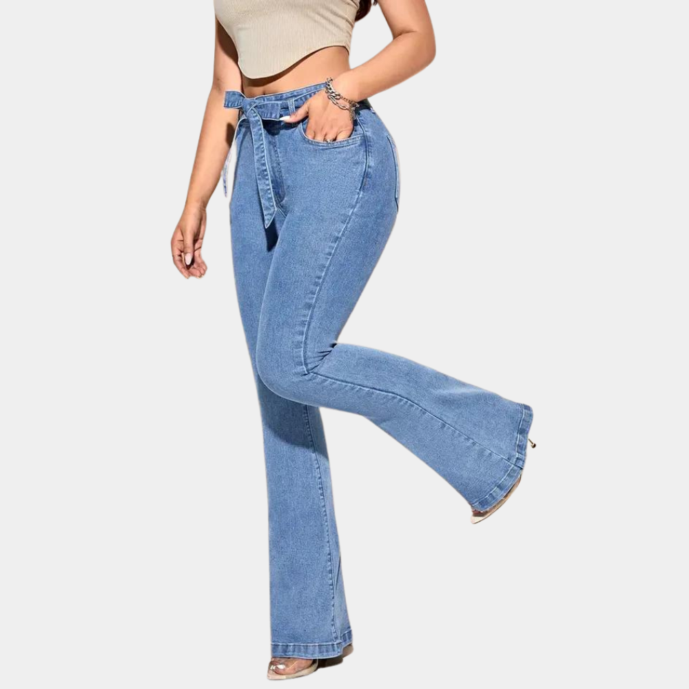 Dames Jeans Wijd Been Hoge Kwaliteit Comfortabel