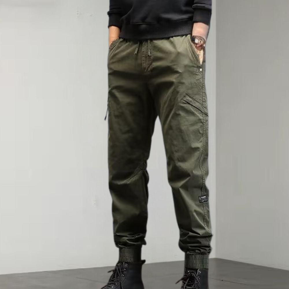 Tactical Broek Zwart Joggingstijl Cargo