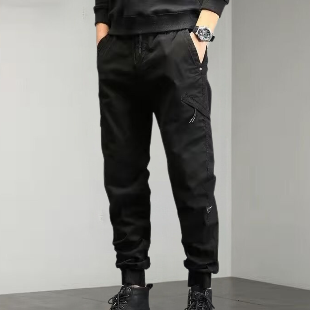 Tactical Broek Zwart Joggingstijl Cargo