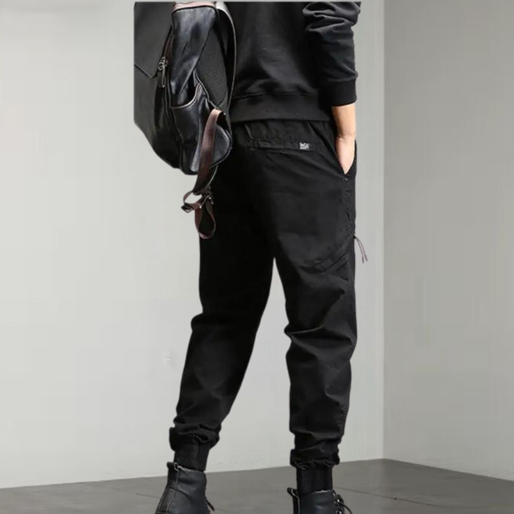 Tactical Broek Zwart Joggingstijl Cargo