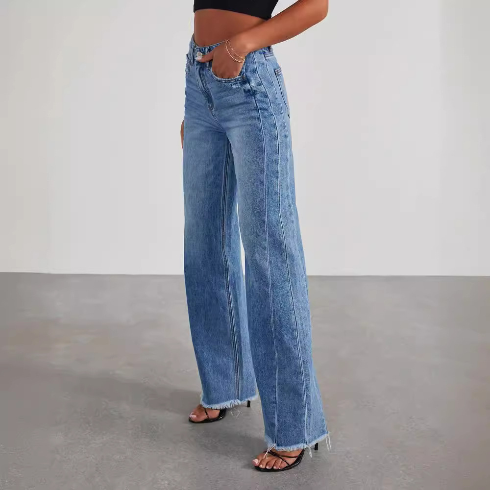 Dames Jeans Wide Leg Zomer Mode Comfortabel