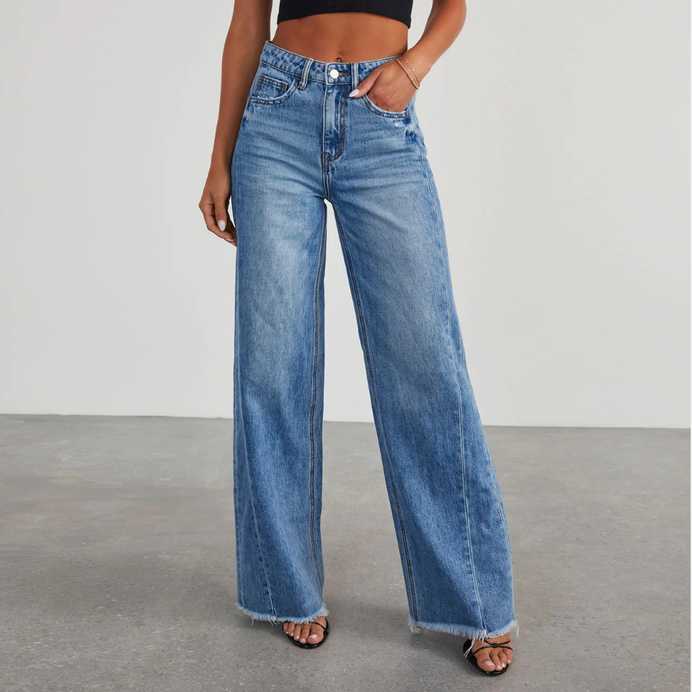 Dames Jeans Wide Leg Zomer Mode Comfortabel - StudioMarella