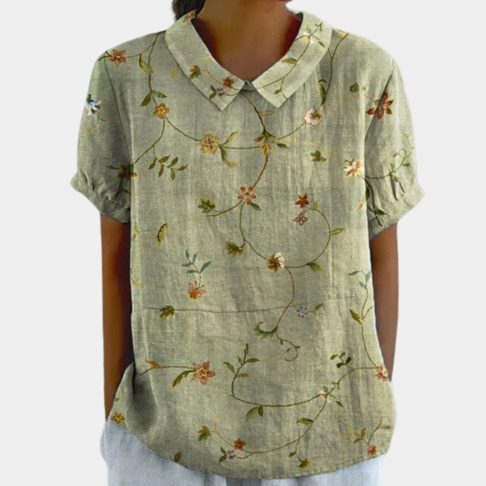 Dames Blouse Peter Pan Kraag Elegante Stijl