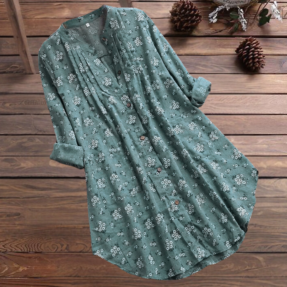 Rode Dames Blouse Elegante Tuniek Stijl - StudioMarella