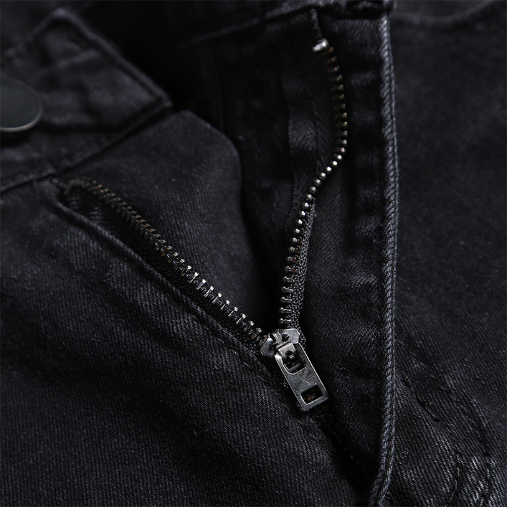 Heren Jeans Skinny Fit met Verfspatten Trendy Look
