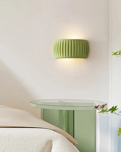 Wandlamp met Golvende Textuur in Natuurlijke Aardtinten voor Sfeervolle Verlichting | Moderne Wandverlichting Ambachtelijk Design Warm Licht Omhoog en Omlaag