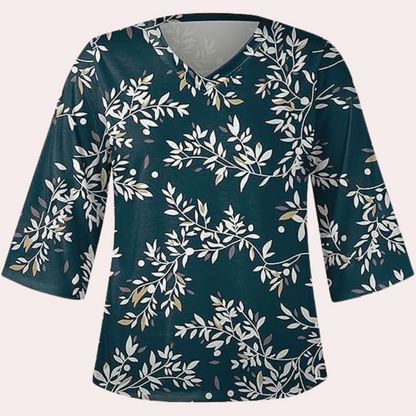 Dames Blouse Bloemenprint V-hals Jurkmodel