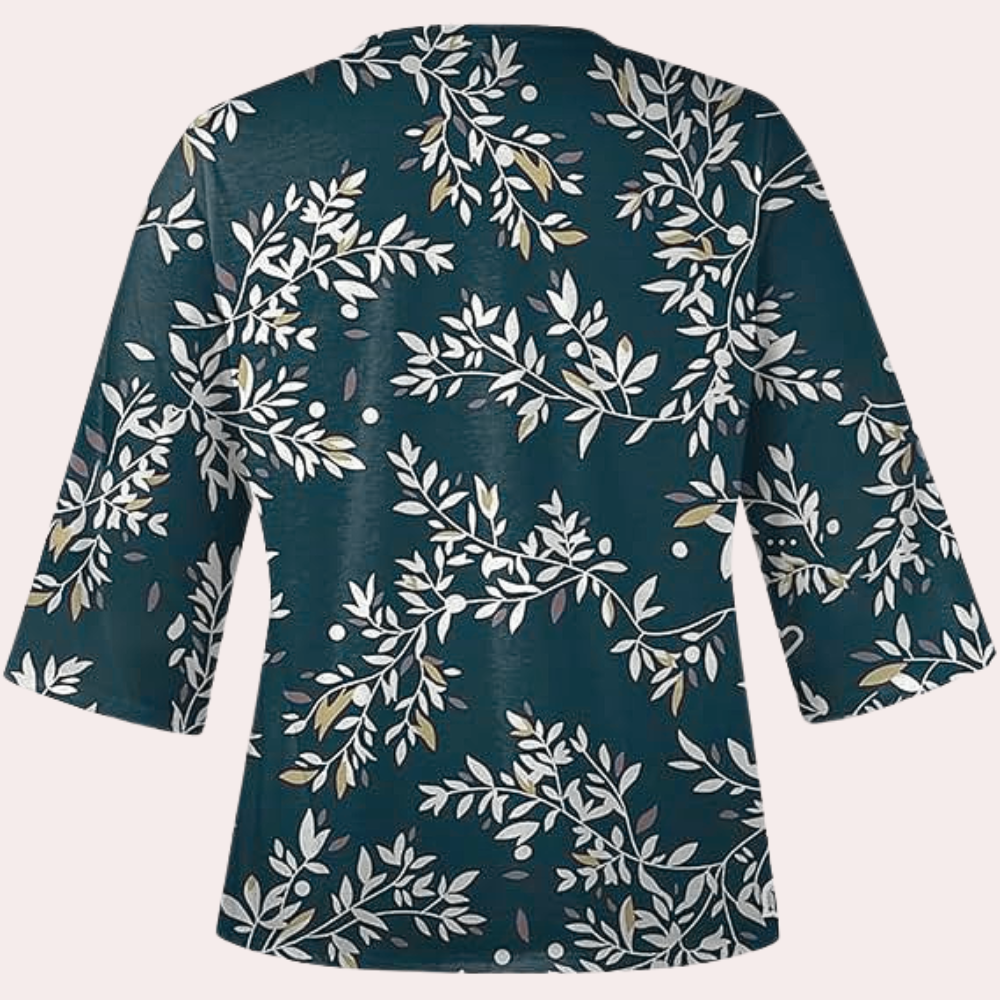 Dames Blouse Bloemenprint V-hals Jurkmodel