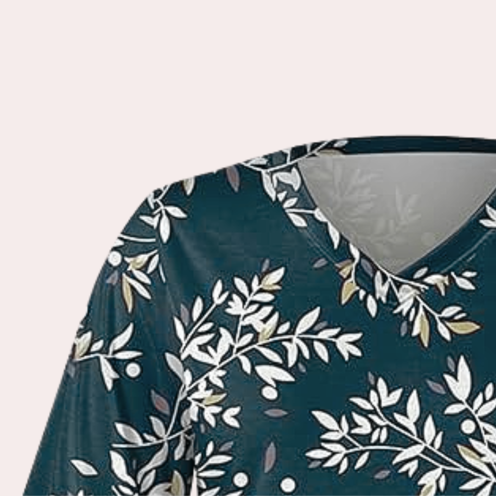 Dames Blouse Bloemenprint V-hals Jurkmodel