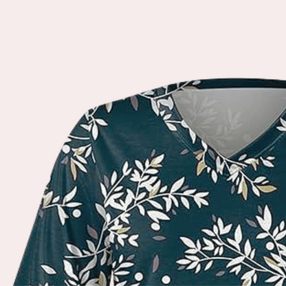 Dames Blouse Bloemenprint V-hals Jurkmodel