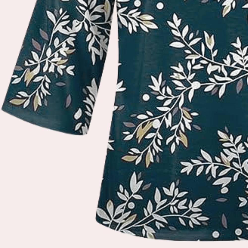 Dames Blouse Bloemenprint V-hals Jurkmodel