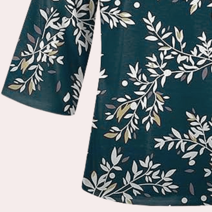 Dames Blouse Bloemenprint V-hals Jurkmodel