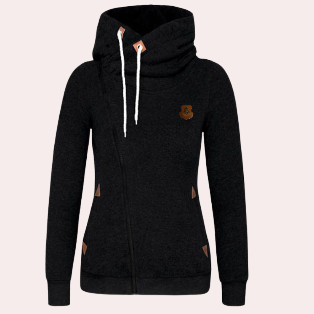 Dames Hoodie Zacht en Warm met Kruiskraag
